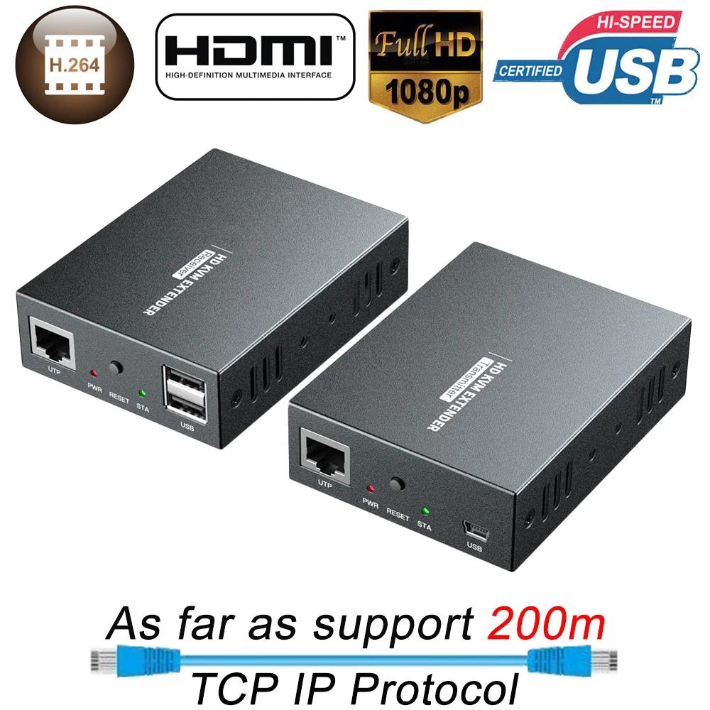 ZY-DT237KM Ʈũ USB HDMI KVM  IP ͽٴ ̴ RJ45 KVM ͽٴ CAT5 CAT6 UTP 200m KVM ͽٴ HDMI  IP/TCP